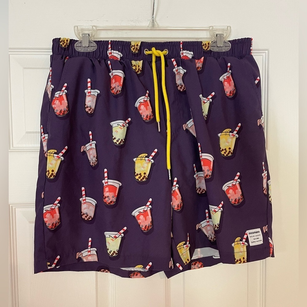 MOSMANN Men’s Boba Tea XL Swim Trunks